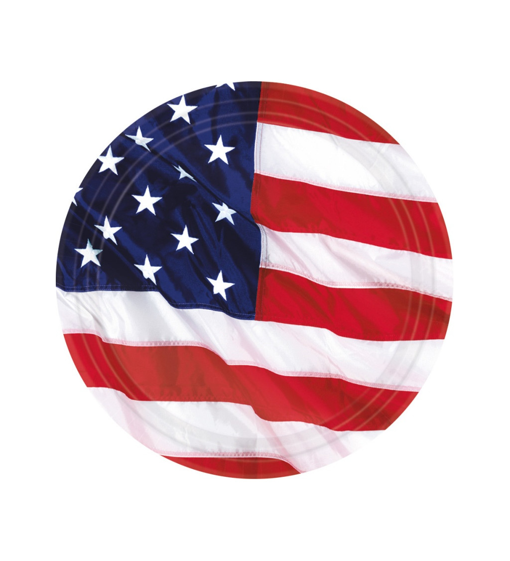 Tányér - USA zászló