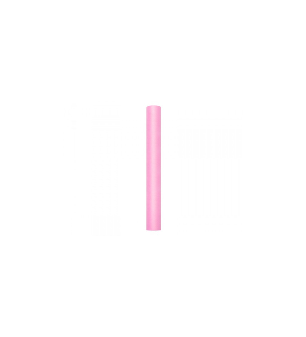 Egyszínű világos rózsaszín tüll - 0,5 m