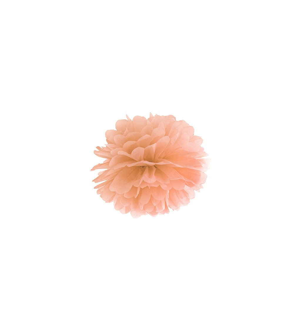 Dekoratív pompon - lazac színű
