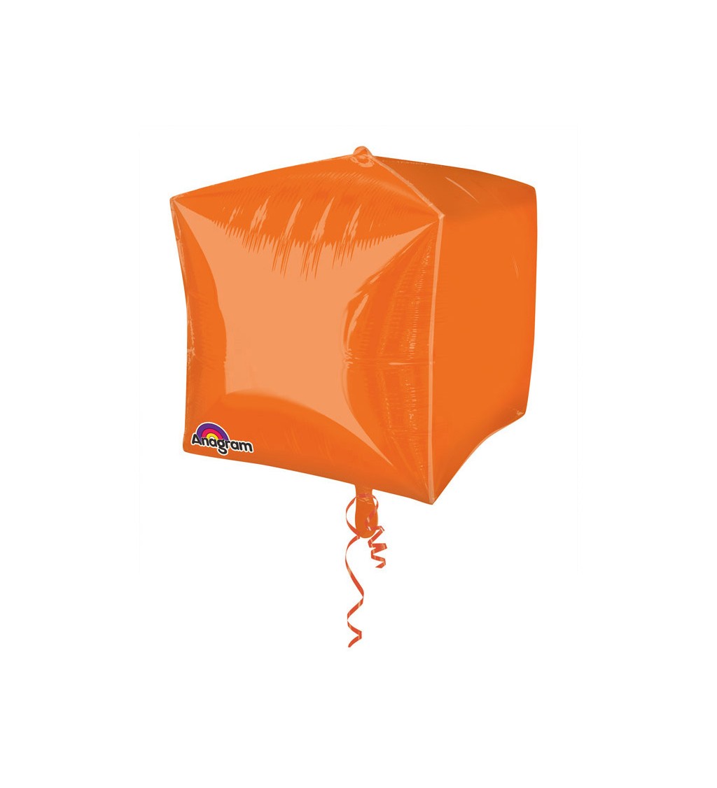 Fólia léggömb Cube - narancssárga
