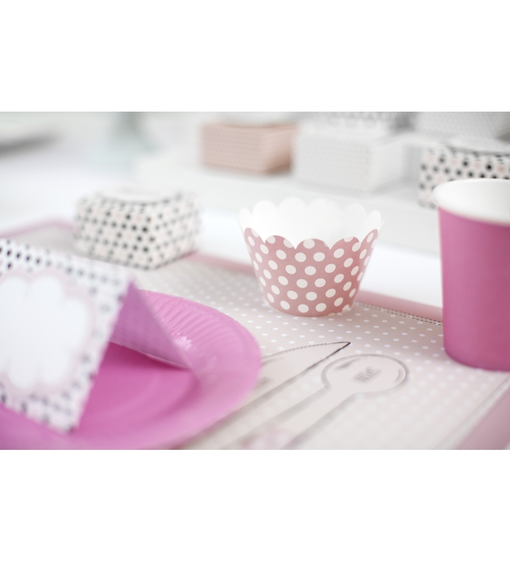 Papír tányéralátét - Rózsaszín