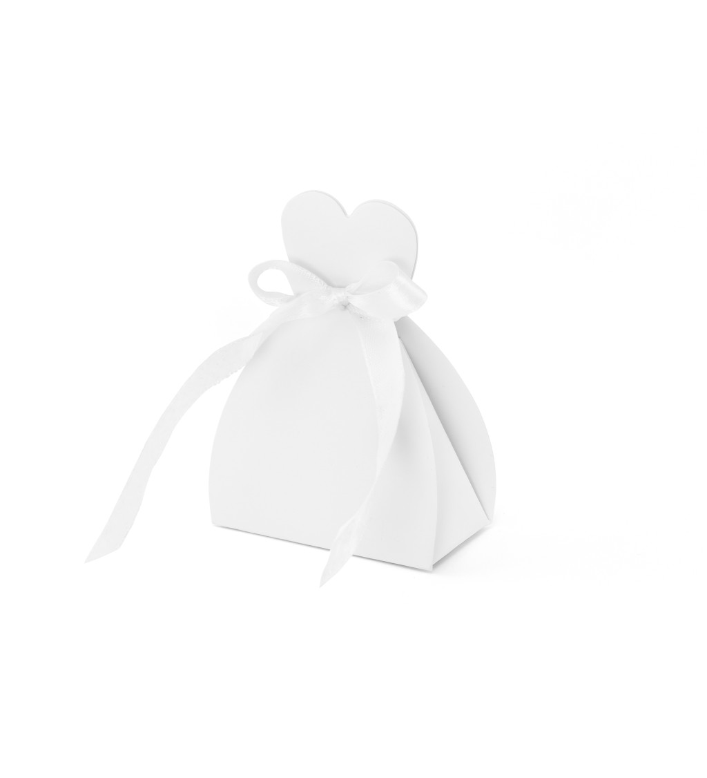 Ajándékdoboz - Esküvői ruha alakú  (10 db)