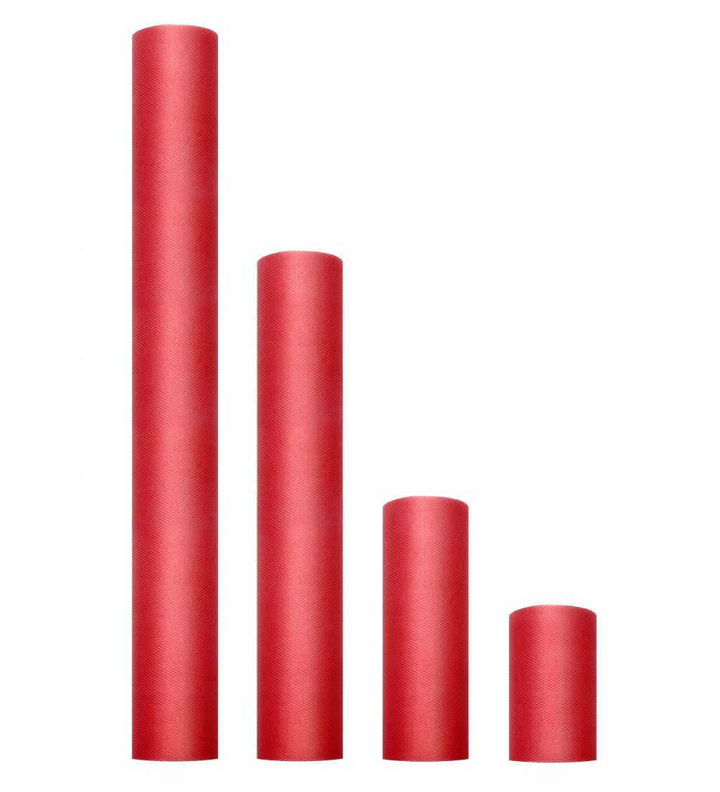 Egyszínű piros tüll - 0,15 m