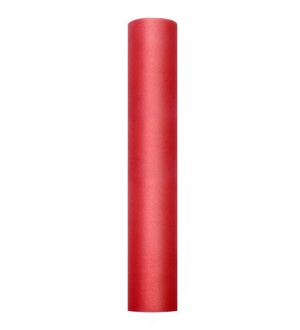 Egyszínű piros tüll - 0,3 m