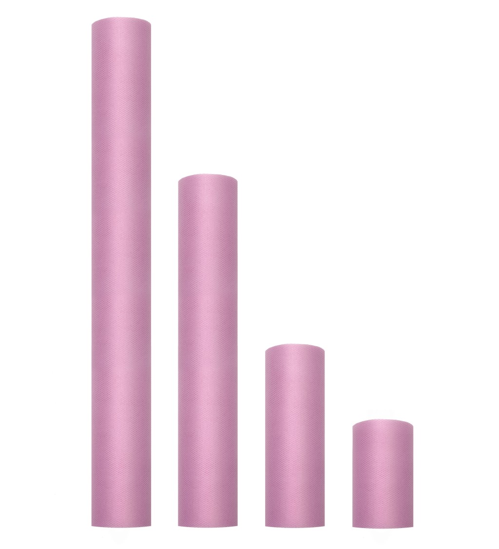 Egyszínű púderrózsaszín tüll - 0,3 m