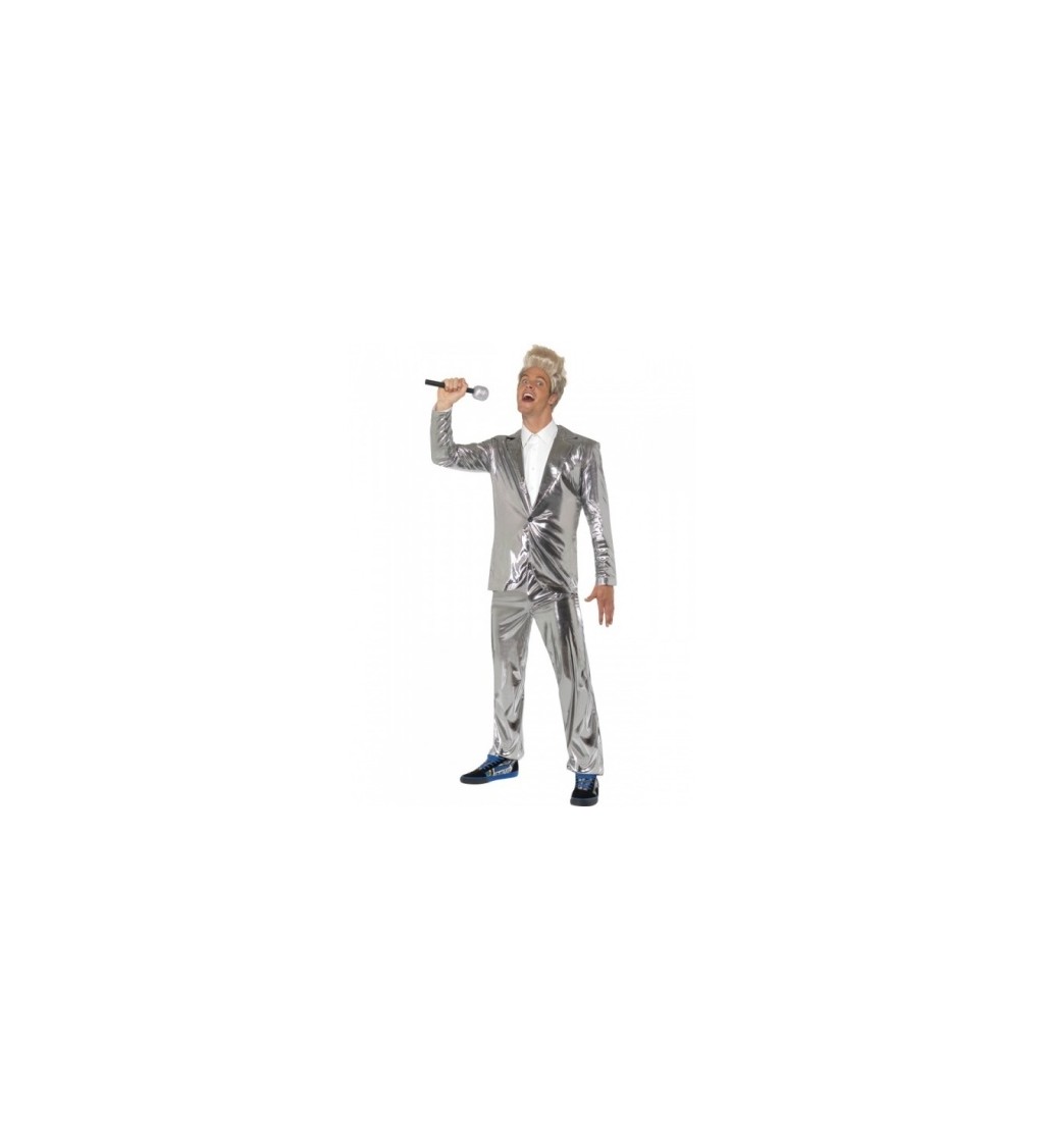 Férfi jelmez - Disco ezüst öltöny