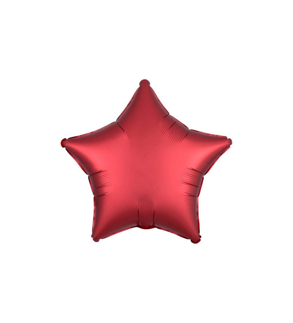 Léggömb fólia csillag piros