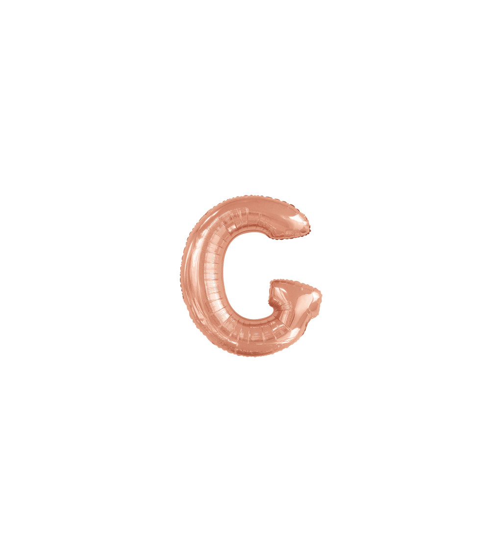 Fólia rózsa arany léggömb - G betű