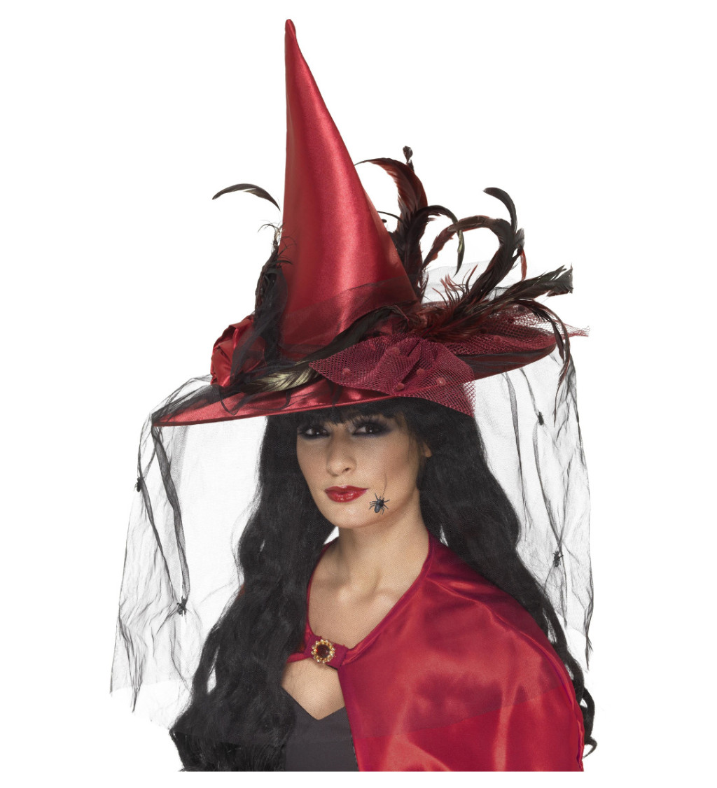 Varázsló kalap - deluxe, piros színben