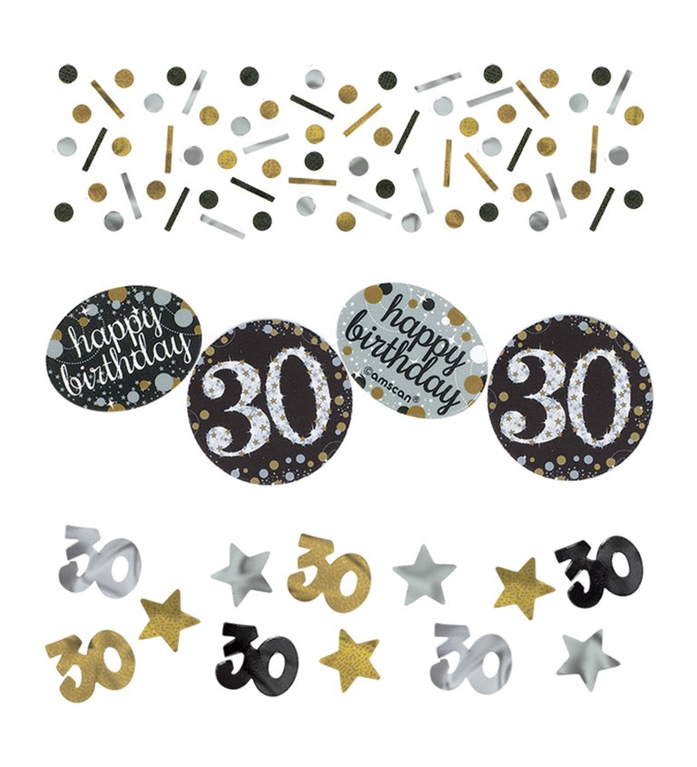 Arany születésnapi konfetti 30 év