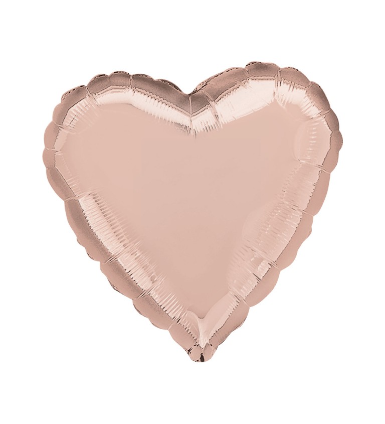Fólialufi - rózsaszín-arany szív