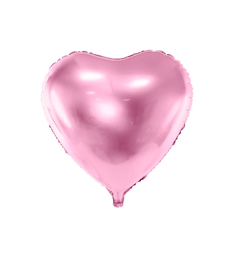 Rózsaszín fólia léggömb - szív