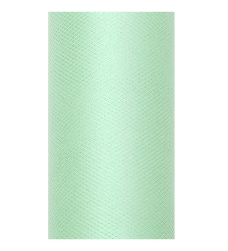 Egyszínű borsmenta tüll - 0,3 m