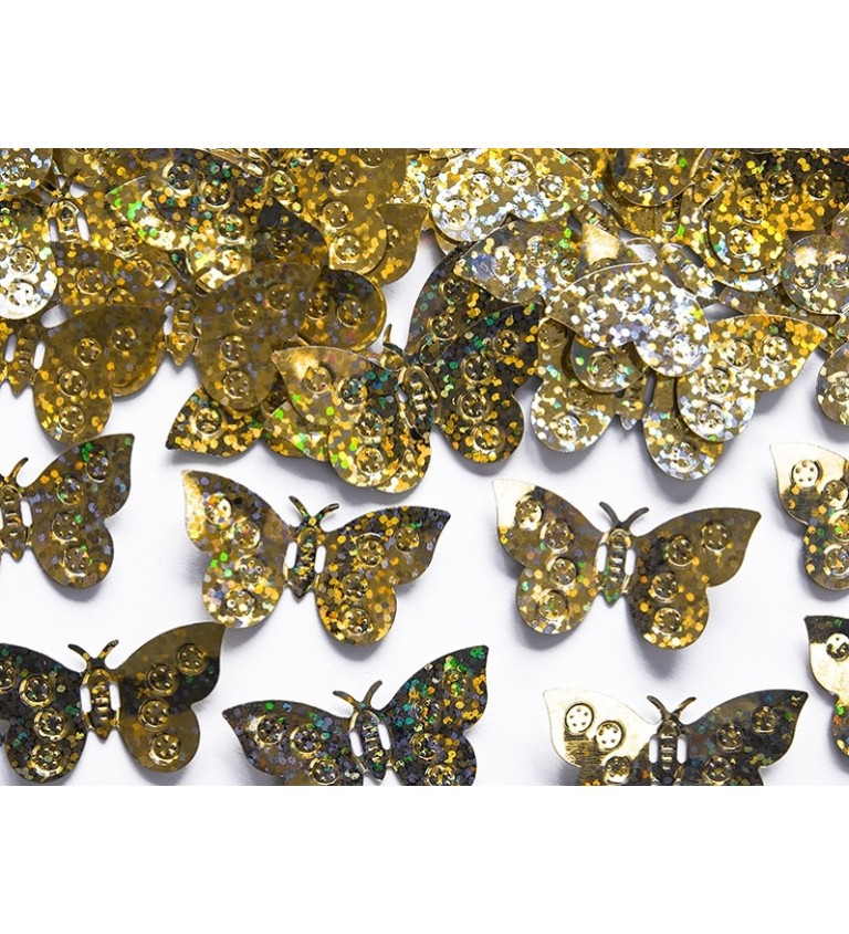 konfetti  pillangó - arany