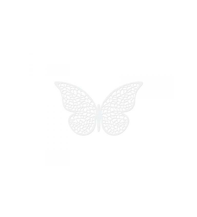 Papír dekoratív pillangók - fehér III