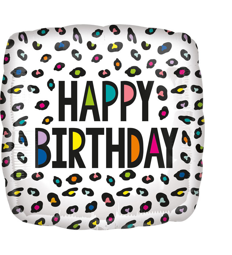 Happy birthday - négyzet alakú léggömb