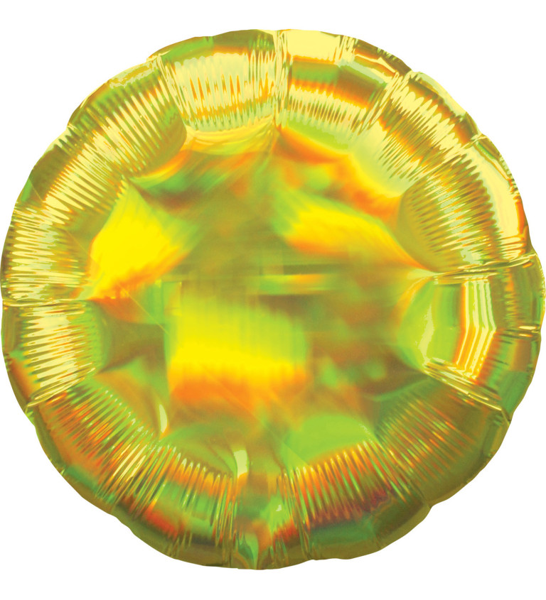 Sárga holografikus léggömb