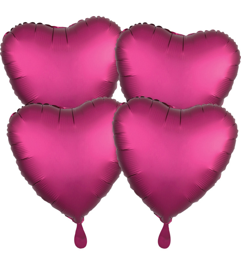 Léggömbök - rózsaszín szívek halmaza