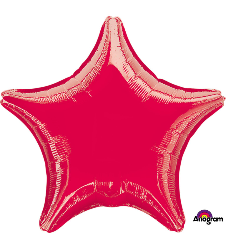 Léggömb csillag - piros