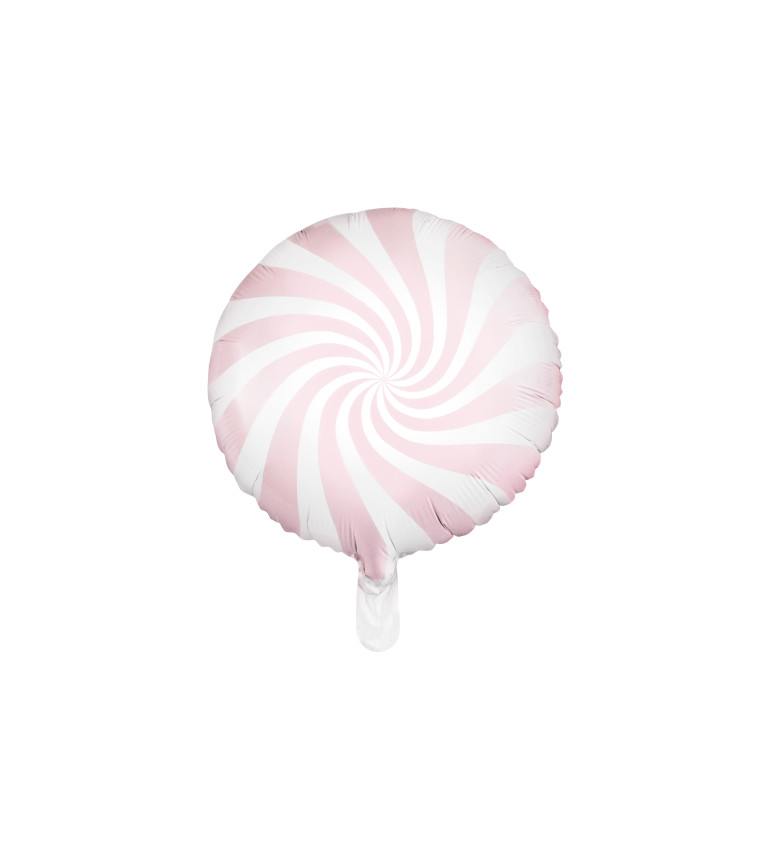Pasztell szivárvány cukorka lufi - rózsaszín
