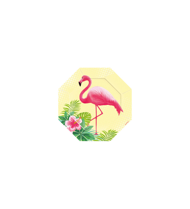 Tányér flamingóval