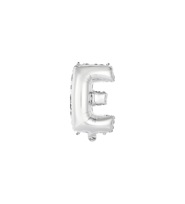 Fólia mini ezüst léggömb - E betű