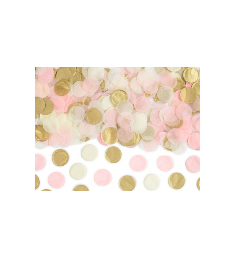 Rózsaszín-arany konfetti