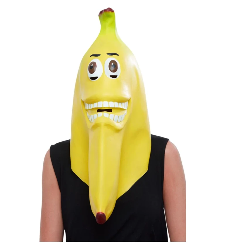 Banán teljes fejű latex maszk