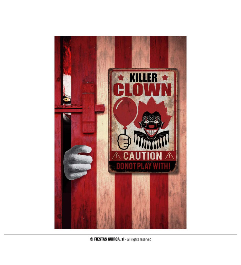 "KILLER CLOWN" SIGN 24X36 CM