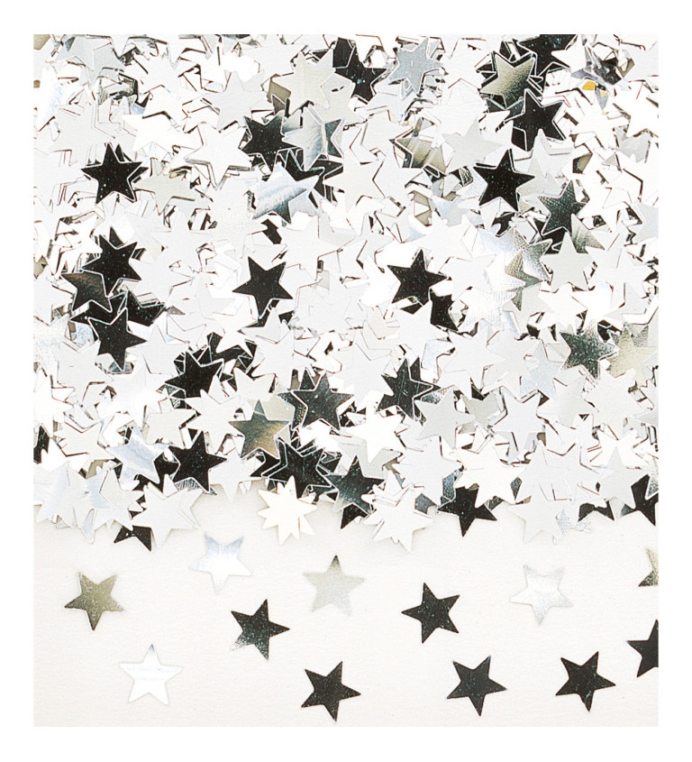 Ezüst csillag konfetti