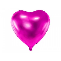 Fólia léggömb sötét rózsaszín szív