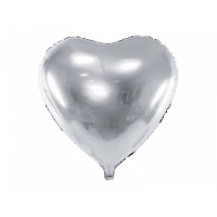 Fólia léggömb ezüst szív