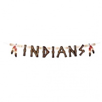 Dekoráció - Indiánok girland