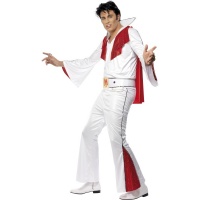 Férfi jelmez - Elvis fehér-piros