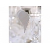 Dekoráció - fehér angyalszárny pohárra