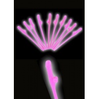 Szívószál - Pénisz alakú, világos rózsaszín (6 db)