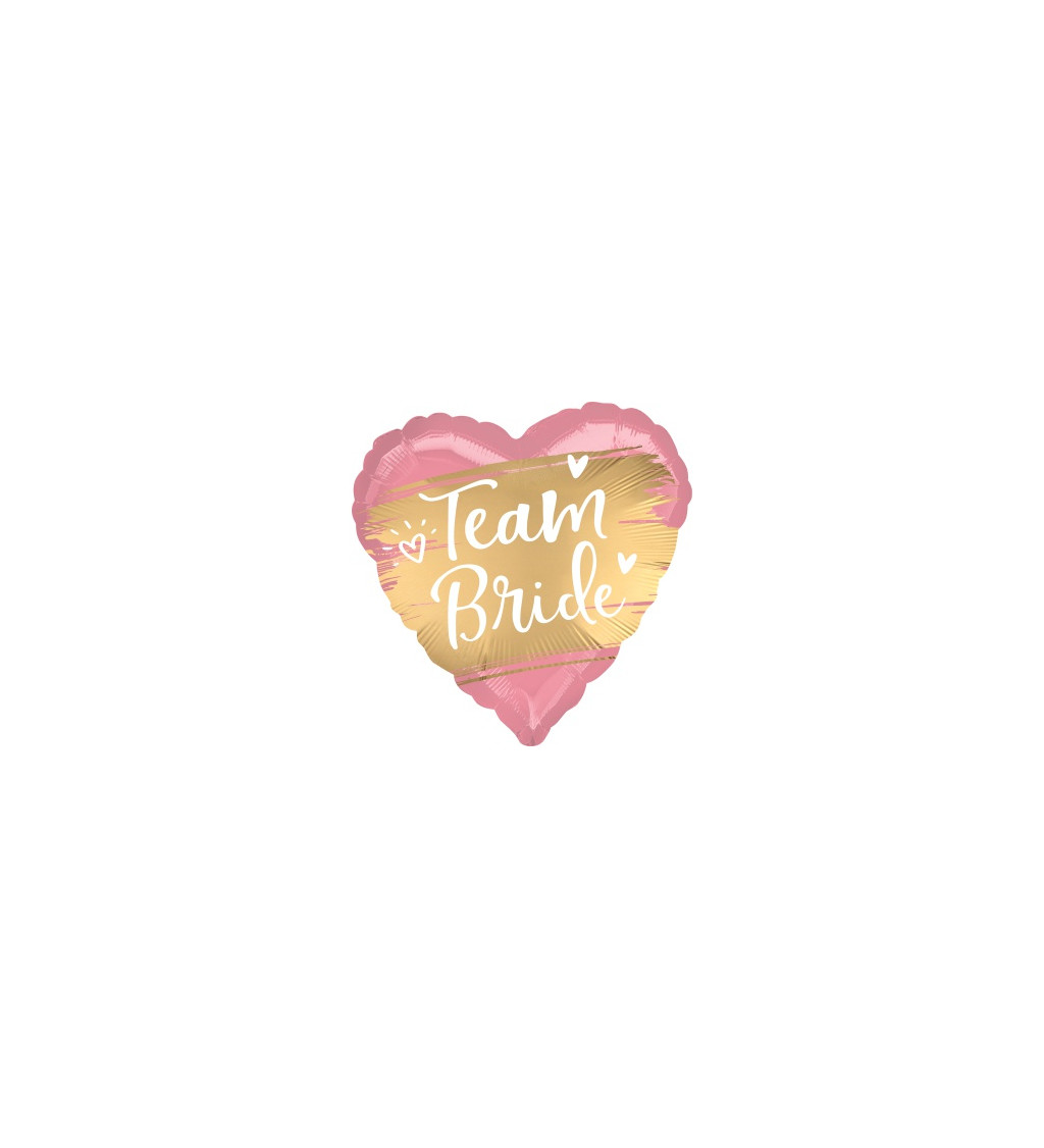 Fólia rózsaszín léggömb - team bride