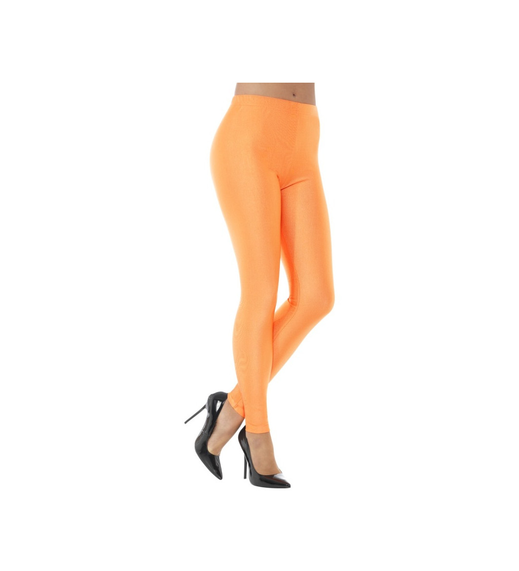 Fényes leggings - narancssárga