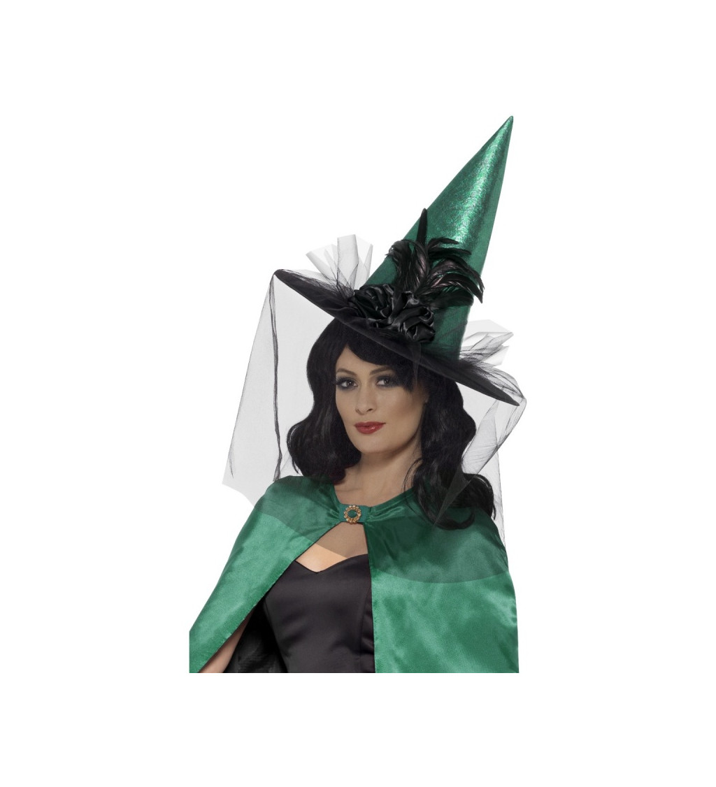Zöld kalap tollal és hálóval - Boszorkány