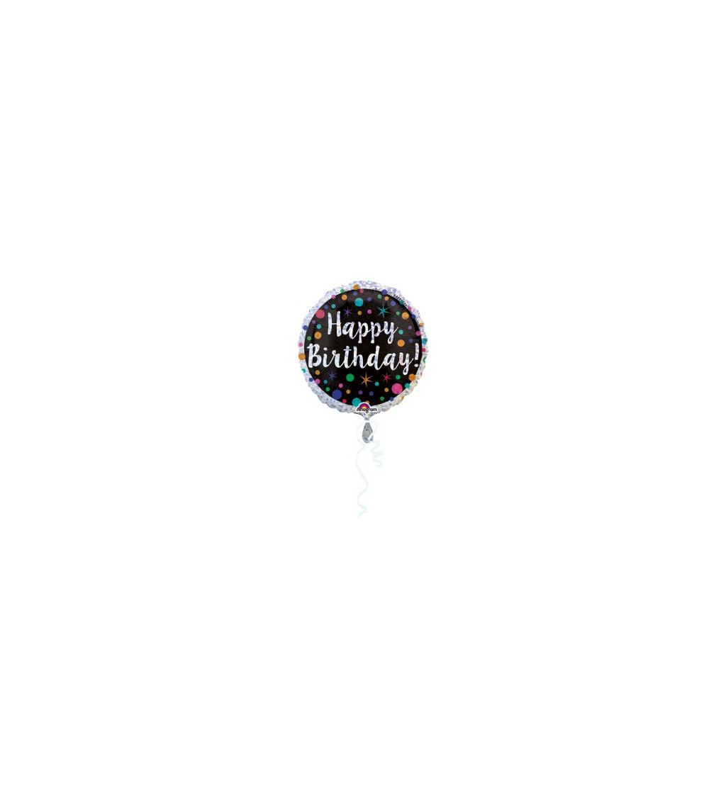Fólia léggömb- Happy Birthday - pontok