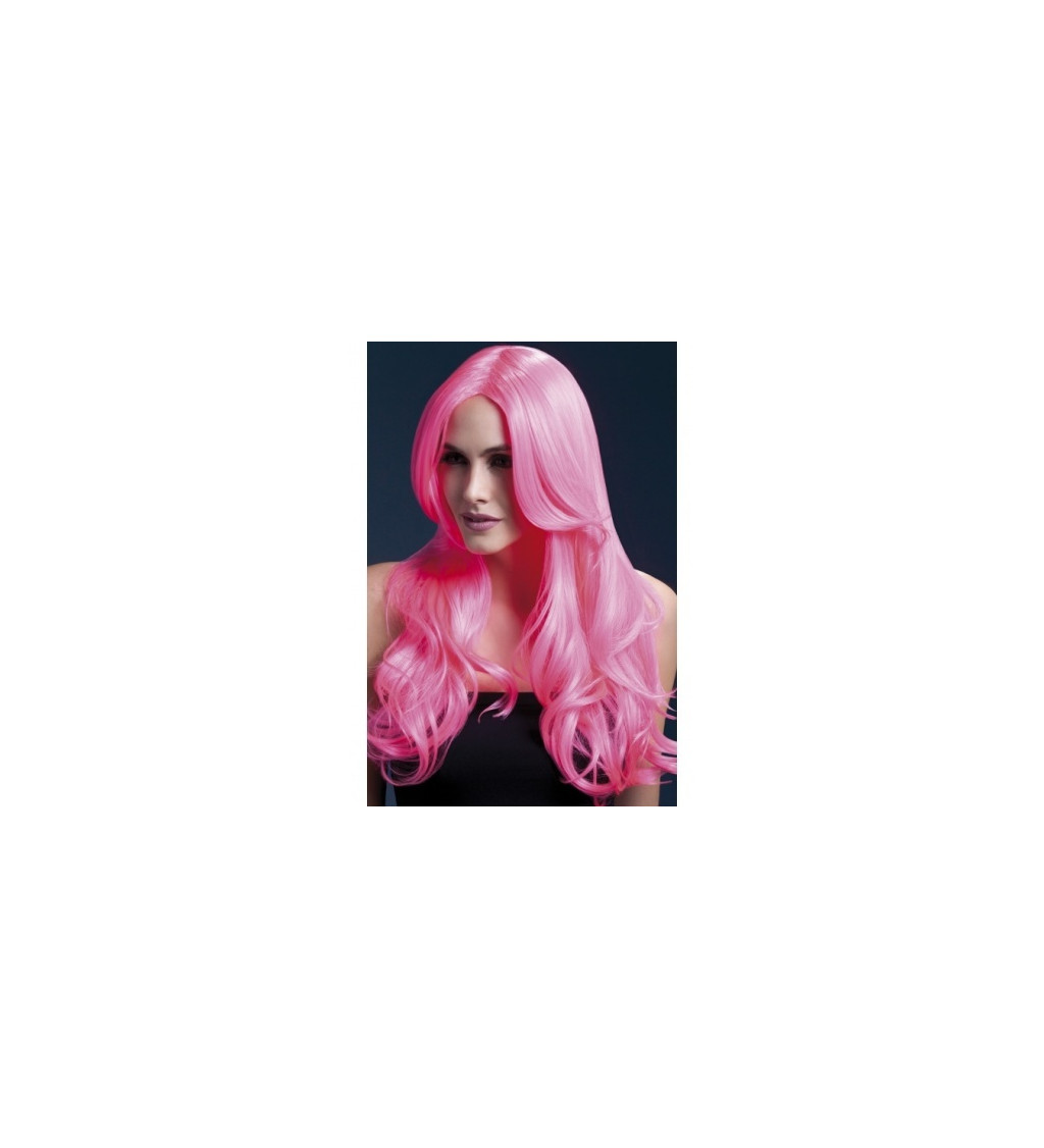 Deluxe Paróka Khloe - neon rózsaszín