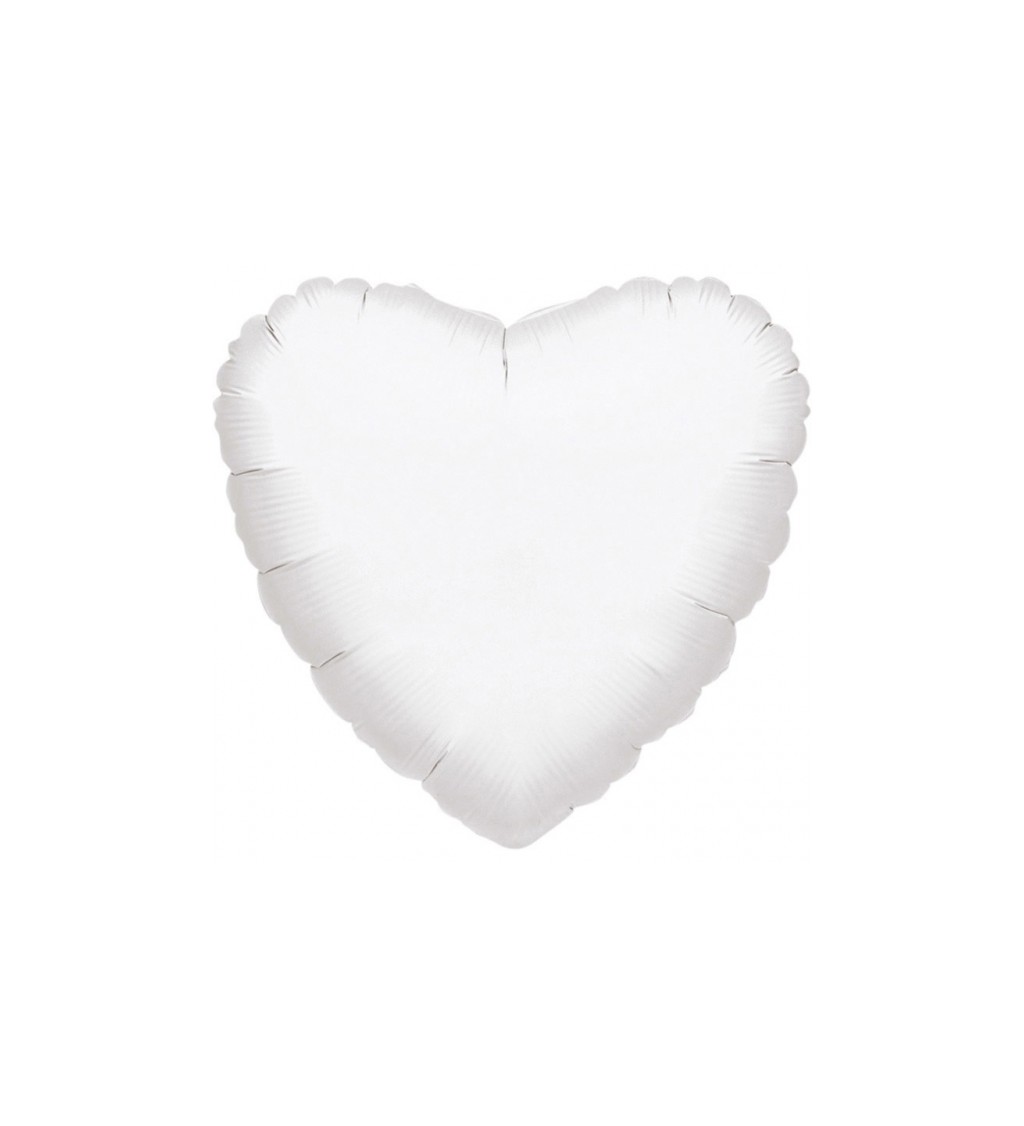 Fólia léggömb - Fehér szív