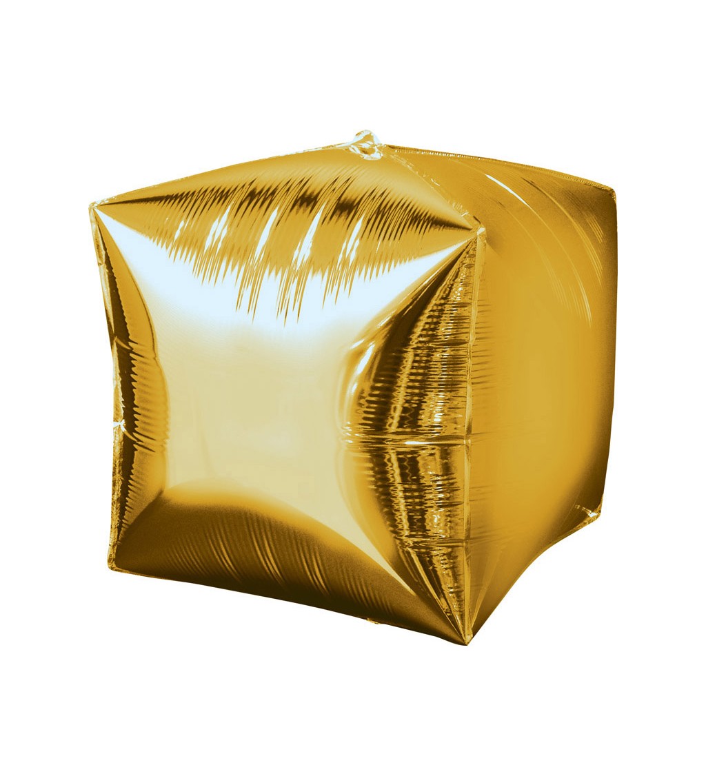 Kocka fólia léggömb - arany