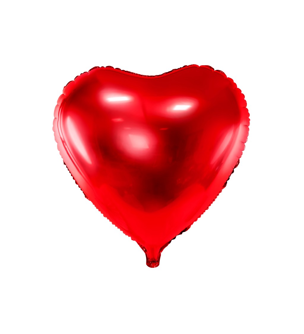 Piros szív - fólia léggömb