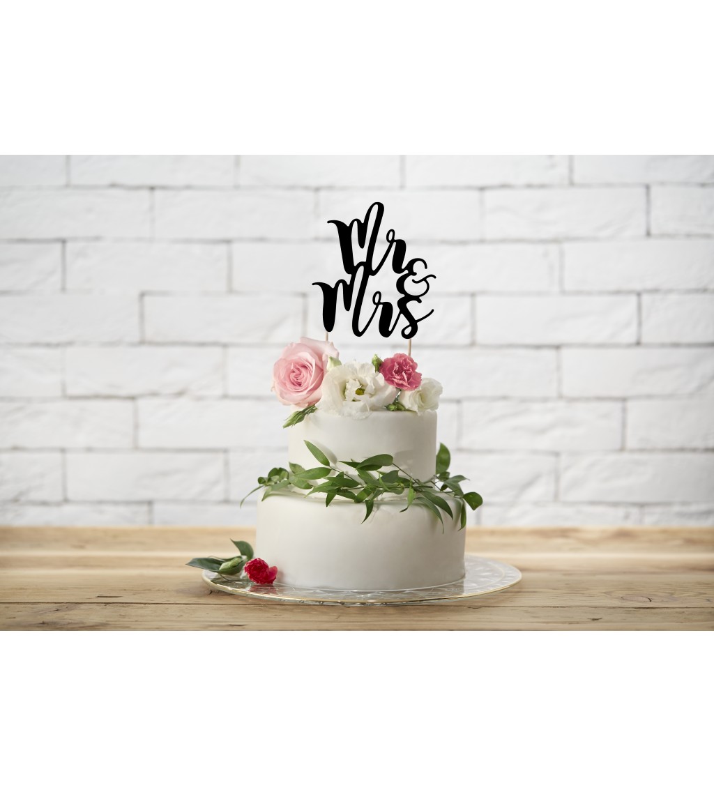 Esküvői torta nyársak - Mr&Mrs