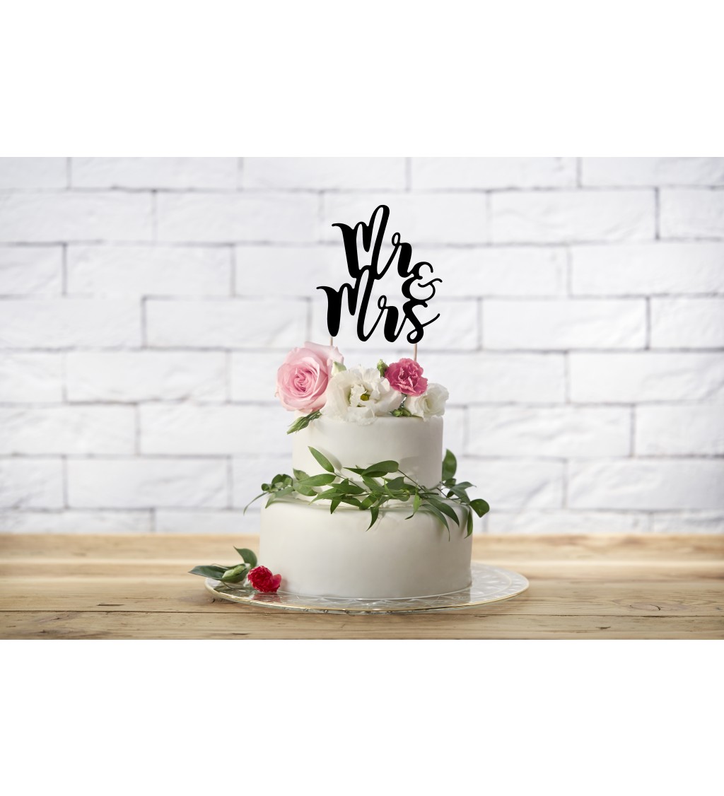 Esküvői torta nyársak - Mr&Mrs