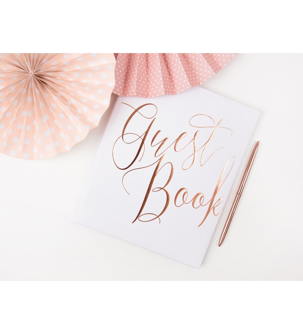 Fehér könyv - Guest Book rose gold