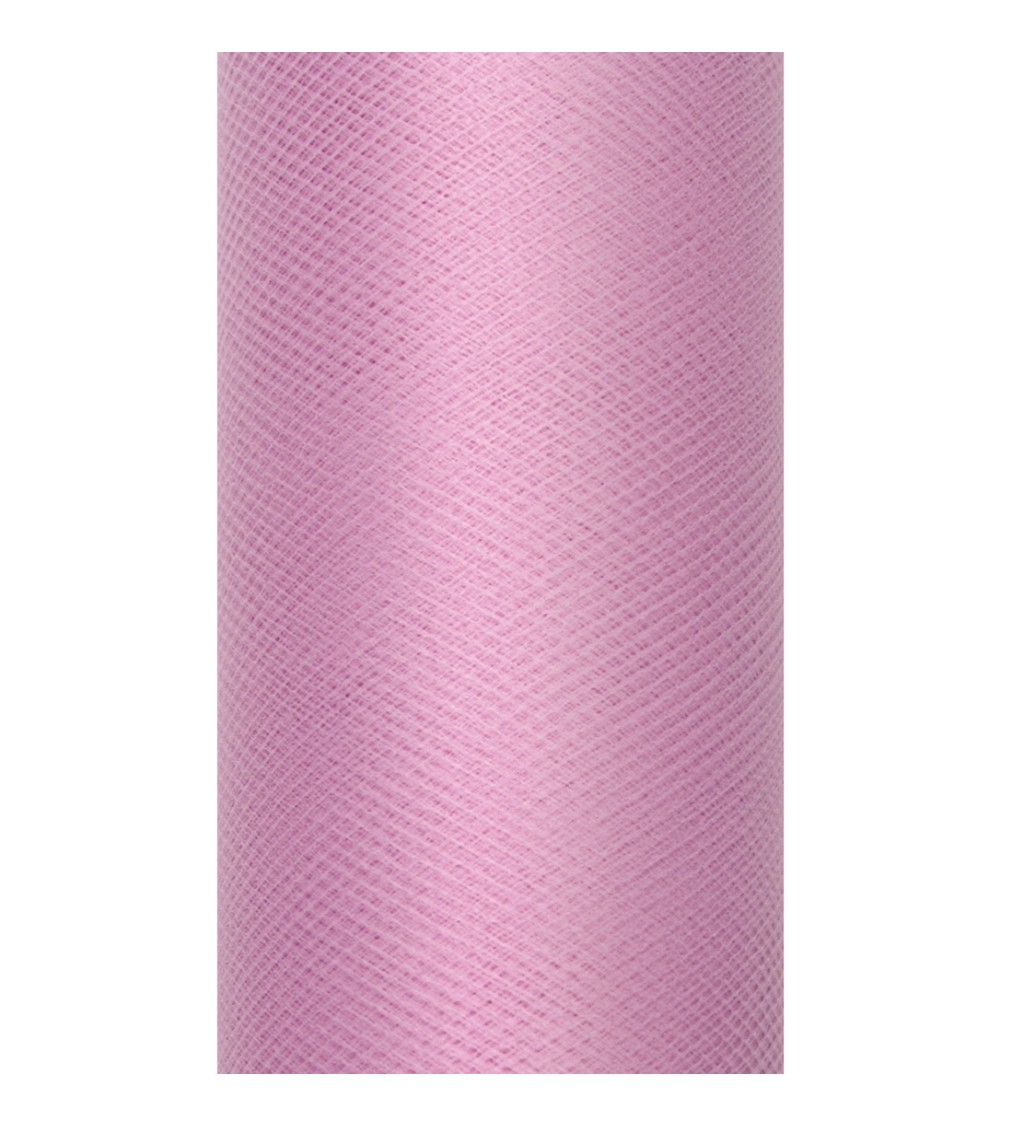 Egyszínű púderrózsaszín tüll - 0,15 m