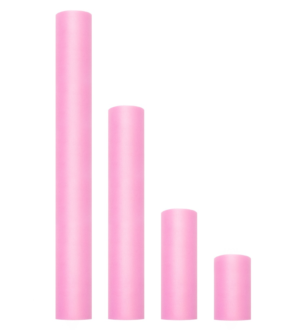 Egyszínű világos rózsaszín tüll - 0,3 m