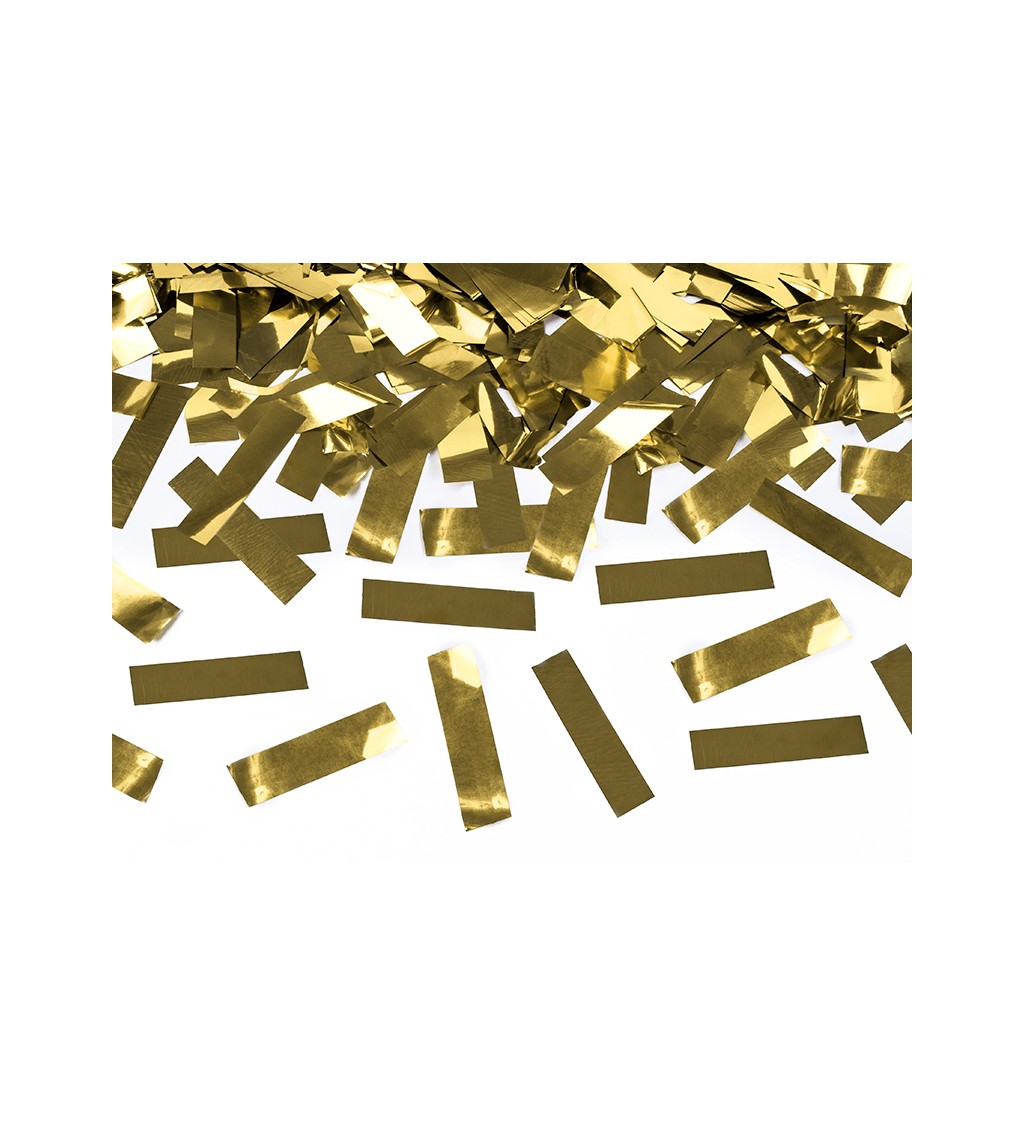Lövöldöző konfetti - arany szalagok, 60 cm